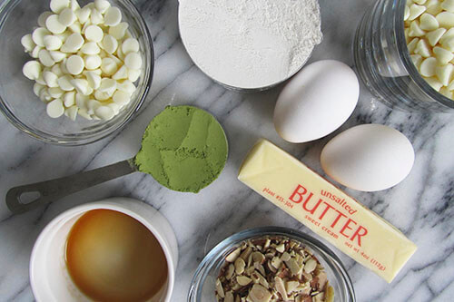 Green-Tea-Brownie-Ingredients