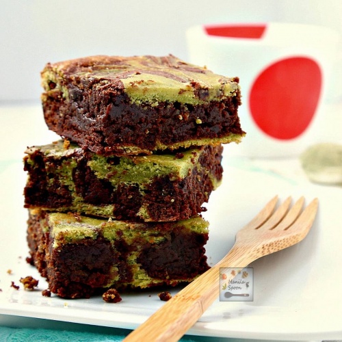 Green Tea Cream Cheese Brownies