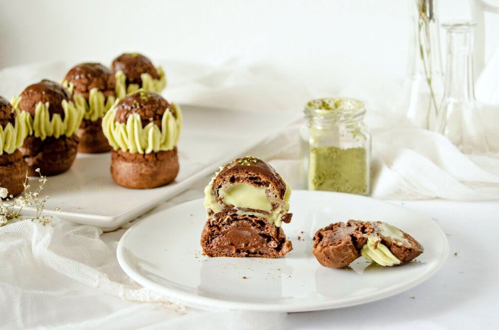Matcha-Chocolate-Religieuse