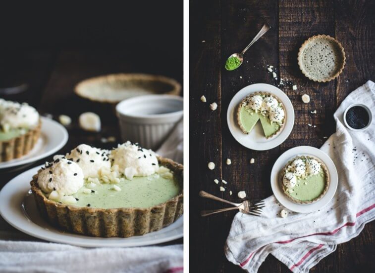 Matcha Panna Cotta & Black Sesame Tartlets-1