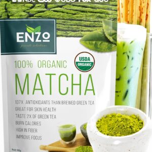 Organic Matcha Green Tea Powder by Enzo (4oz)